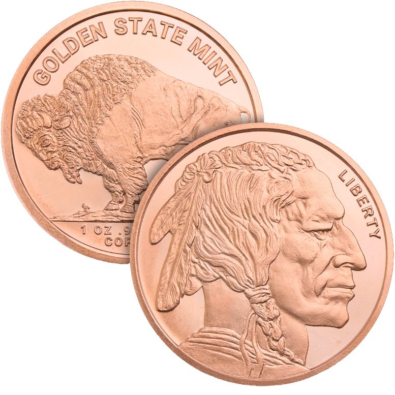 1oz Liberty Buffalo Copper Round