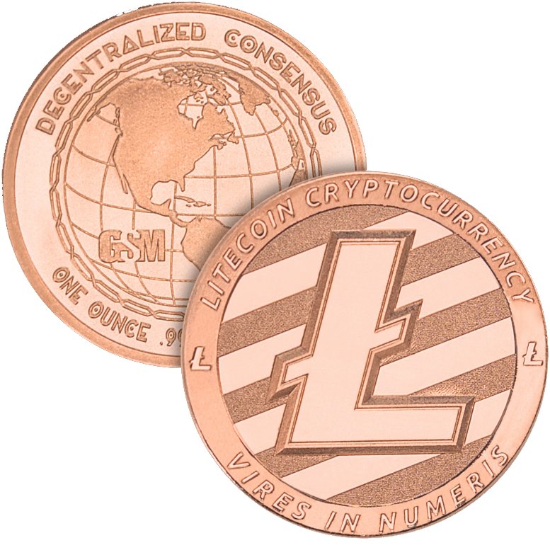 1oz Litecoin Copper Round