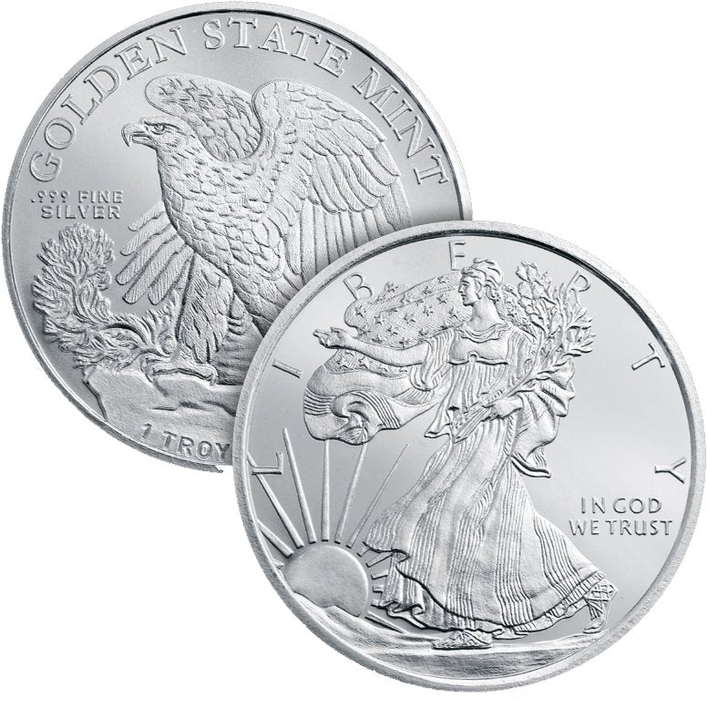 1oz Walking Liberty Silver Round
