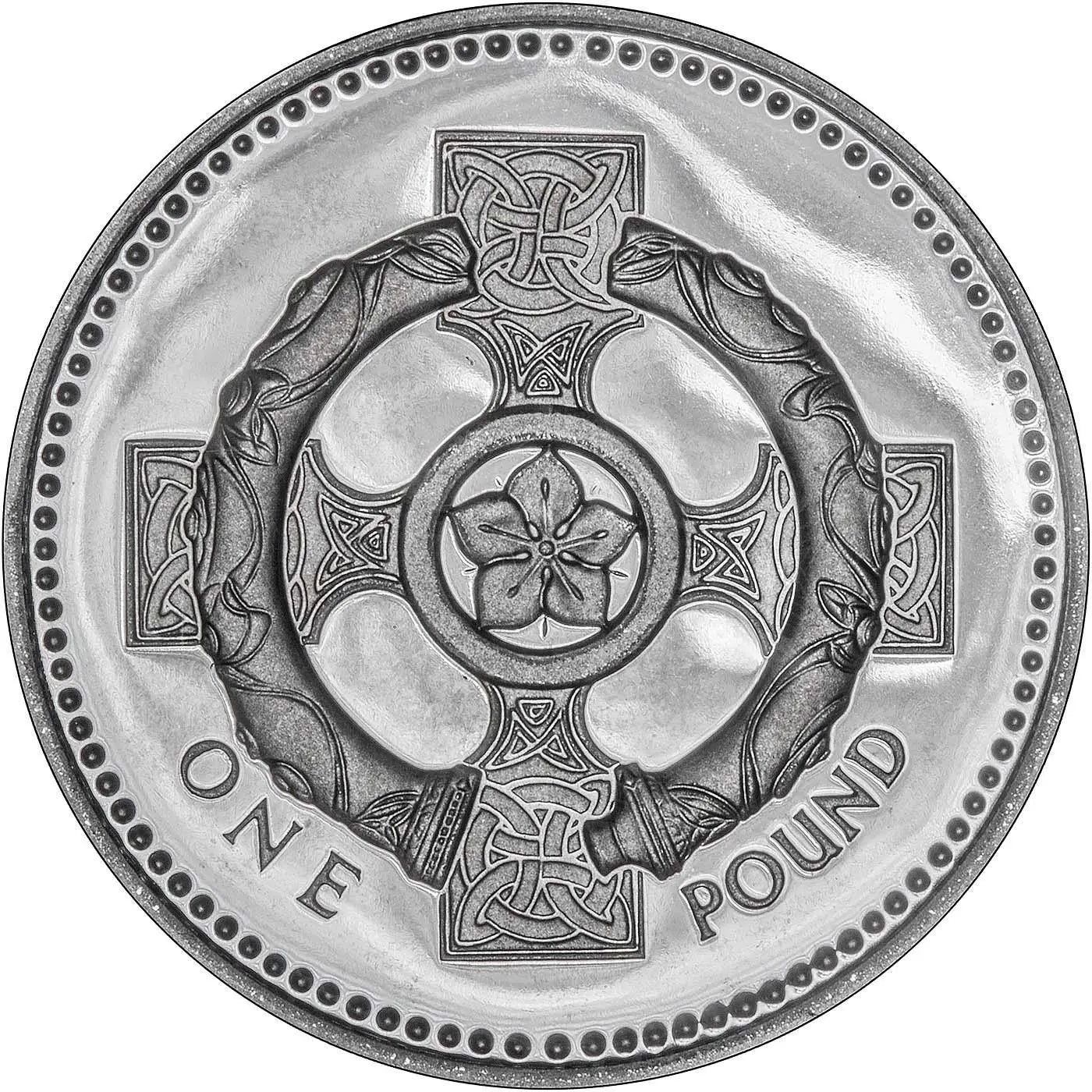 2001 UK Coin £1 Silver Proof Piedfort Celtic Cross