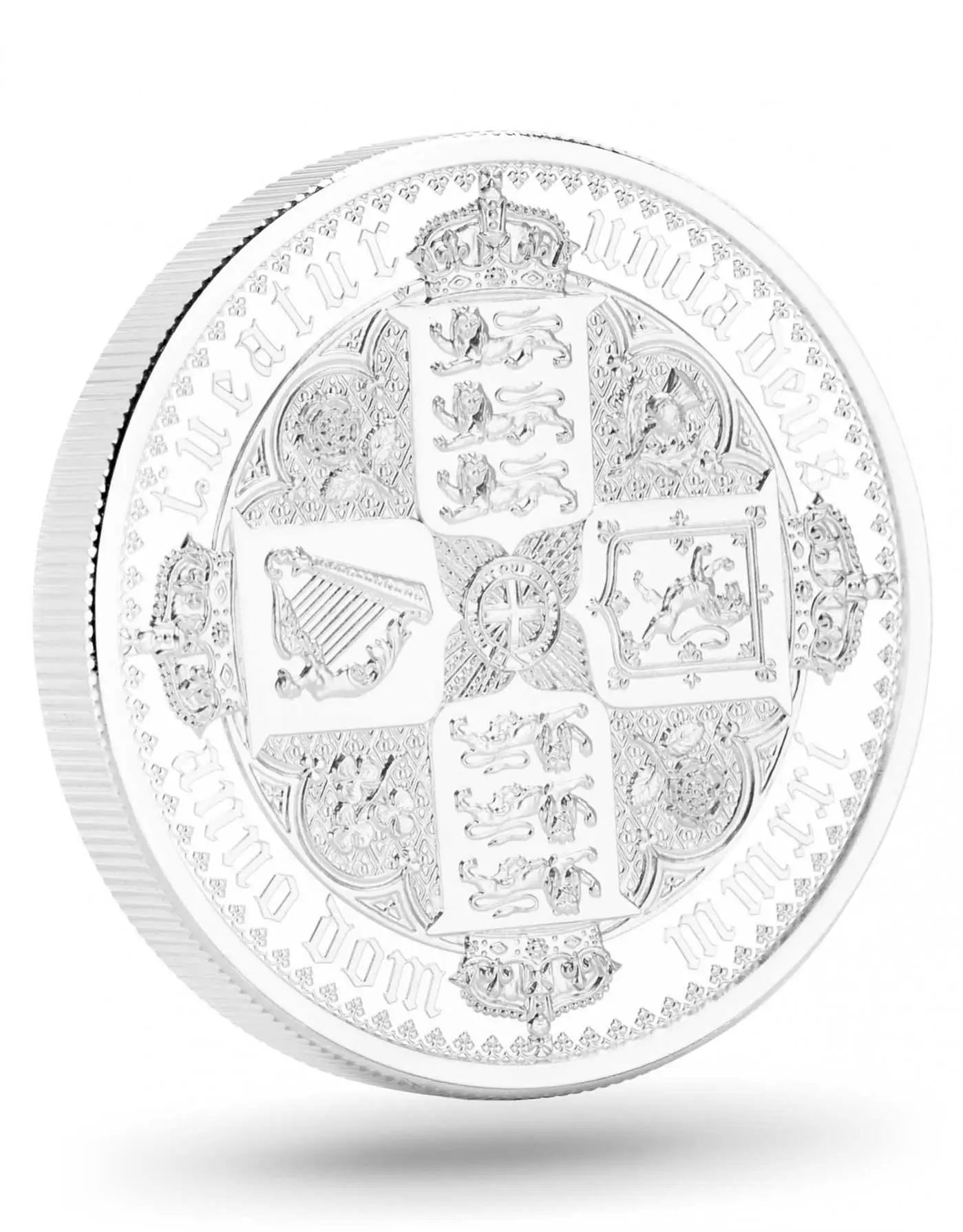 2021 Gothic Crown Quartered Arms 2 oz Silver Proof Coin