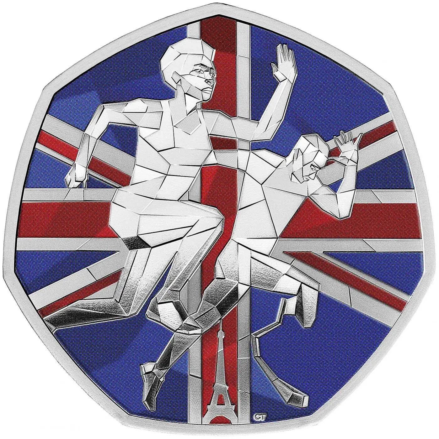 2024 Paris Olympics Team GB Silver Proof Coloured 50p Coin