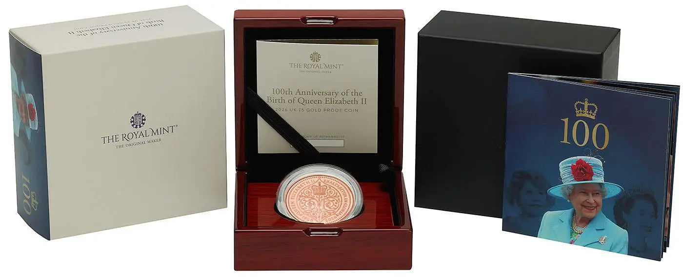 2026 '100th Anniversary of the Birth of Queen Elizabeth II' Gold Proof £5 Coin