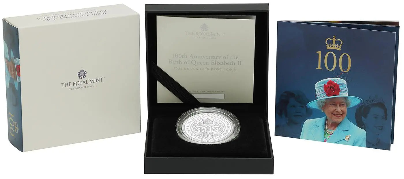 2026 '100th Anniversary of the Birth of Queen Elizabeth II' Silver Proof £5 Coin