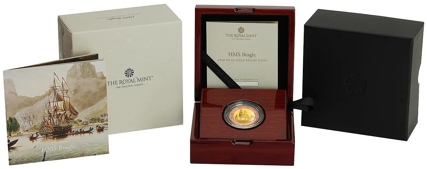 2026 HMS Beagle 'The Voyage of the Beagle' £2 Gold Proof Coin