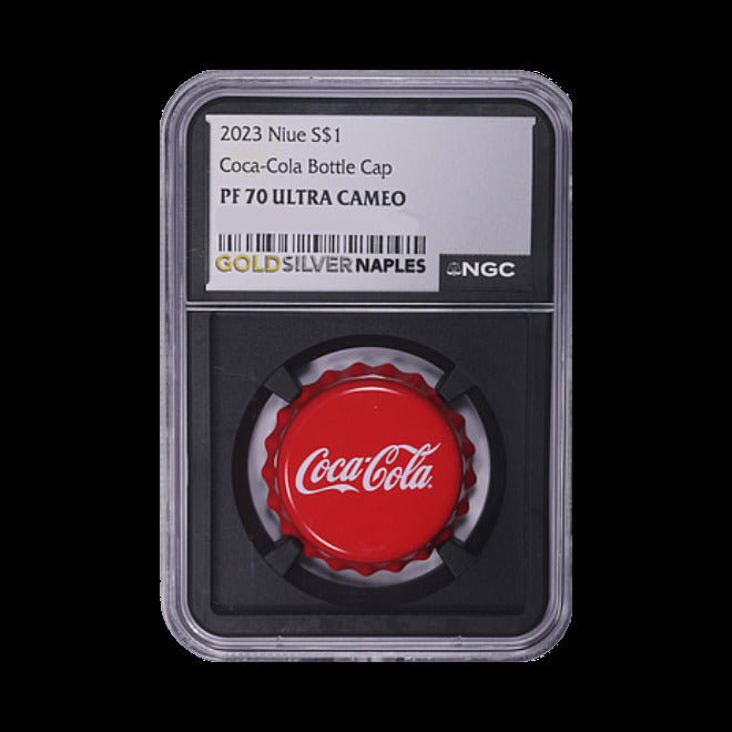 2023 Niue $1 Coca Cola Bottle Cap 6g .999 Silver ULTRA CAMEO PF70 NGC