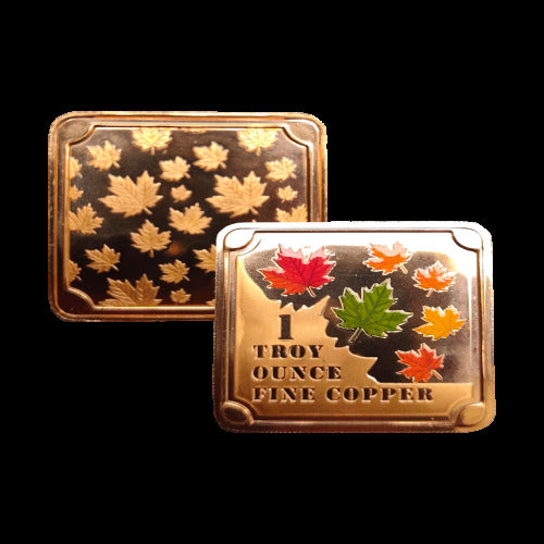 1oz Maple Leaf Colourised Square
