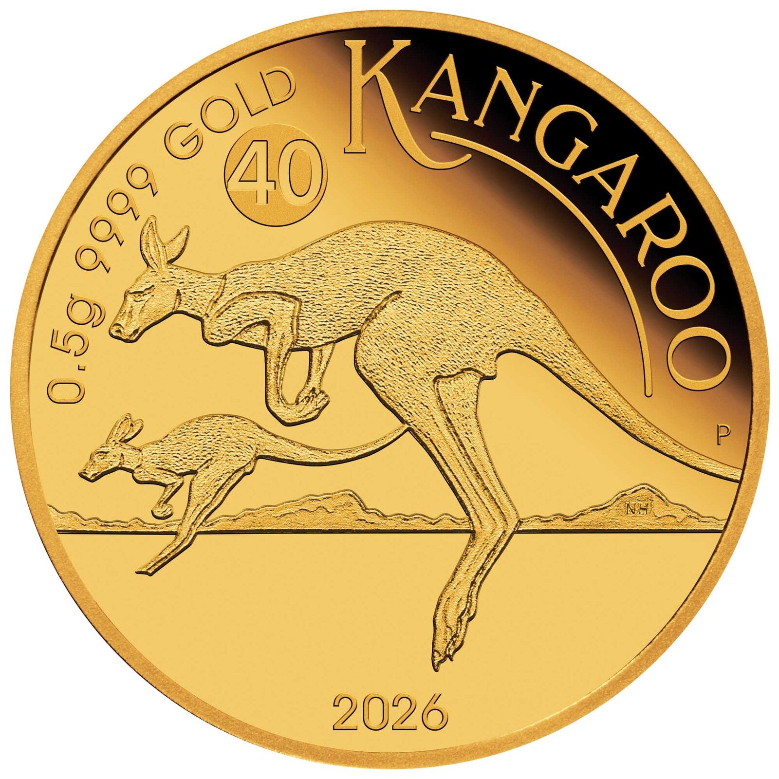 The Perth Mint - Mini Roo 2026 0.5g Gold Proof Coin in Card