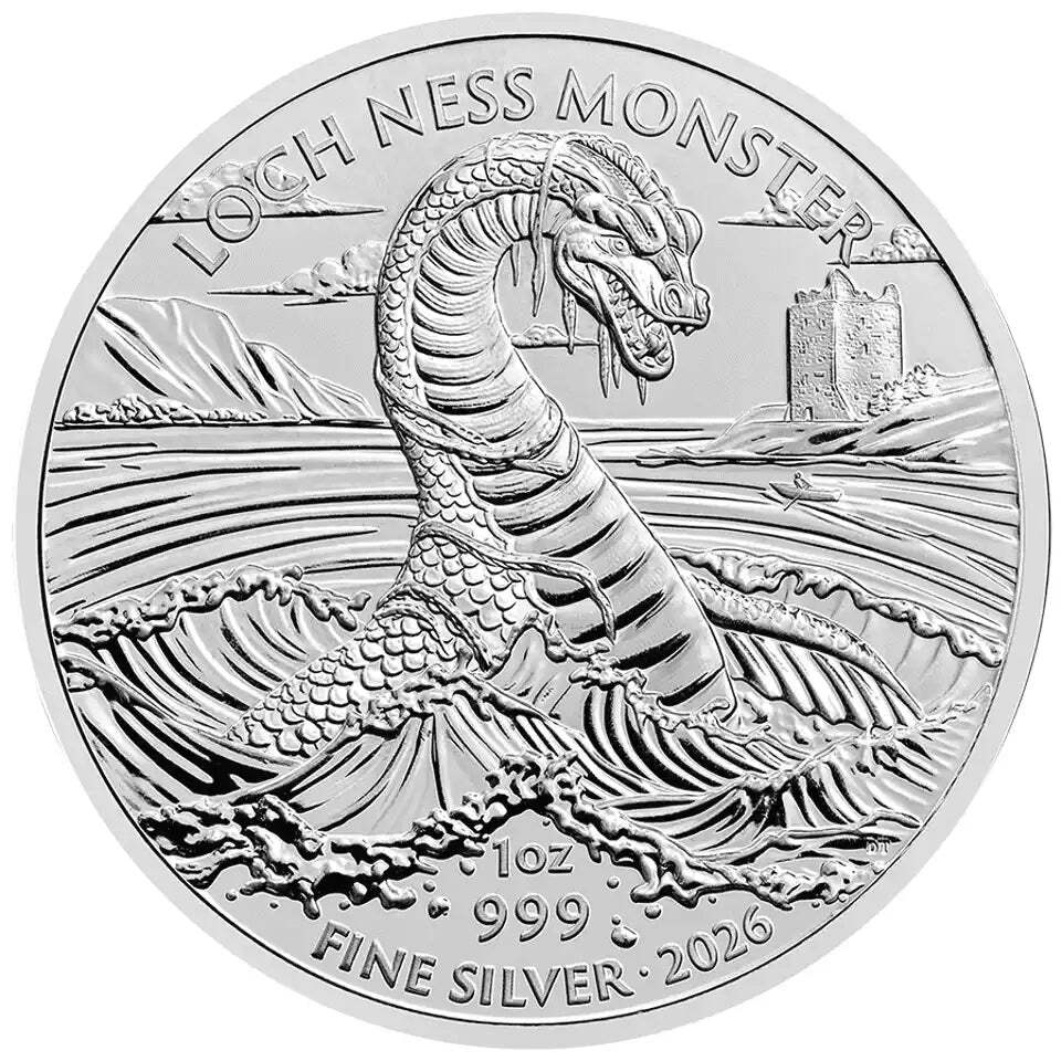 Loch Ness Monster 2026 UK 1oz Silver Bullion Coin