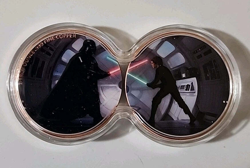INFINITY CASE Star Wars Copper Rounds Darth Vader & Luke Skywalker - 2oz Total