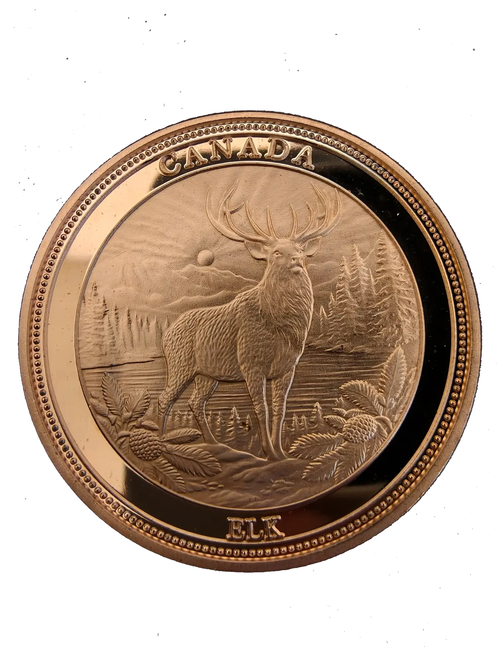 Canada Elk 1oz .999 Fine Copper Round – Canadian Heritage Series