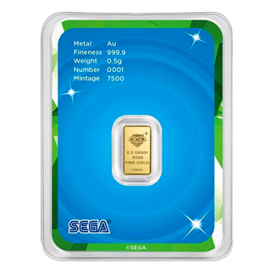 0.5g Sonic the Hedgehog 35th Anniversary Gold Bar - Limited Edition