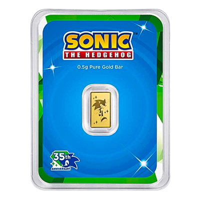 0.5g Sonic the Hedgehog 35th Anniversary Gold Bar - Limited Edition