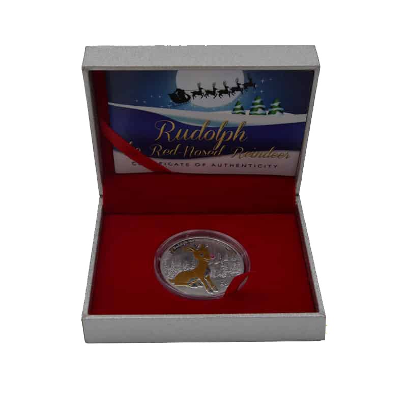 Rudolph the Red-Nosed Reindeer’ Silver Proof Colourised Coin