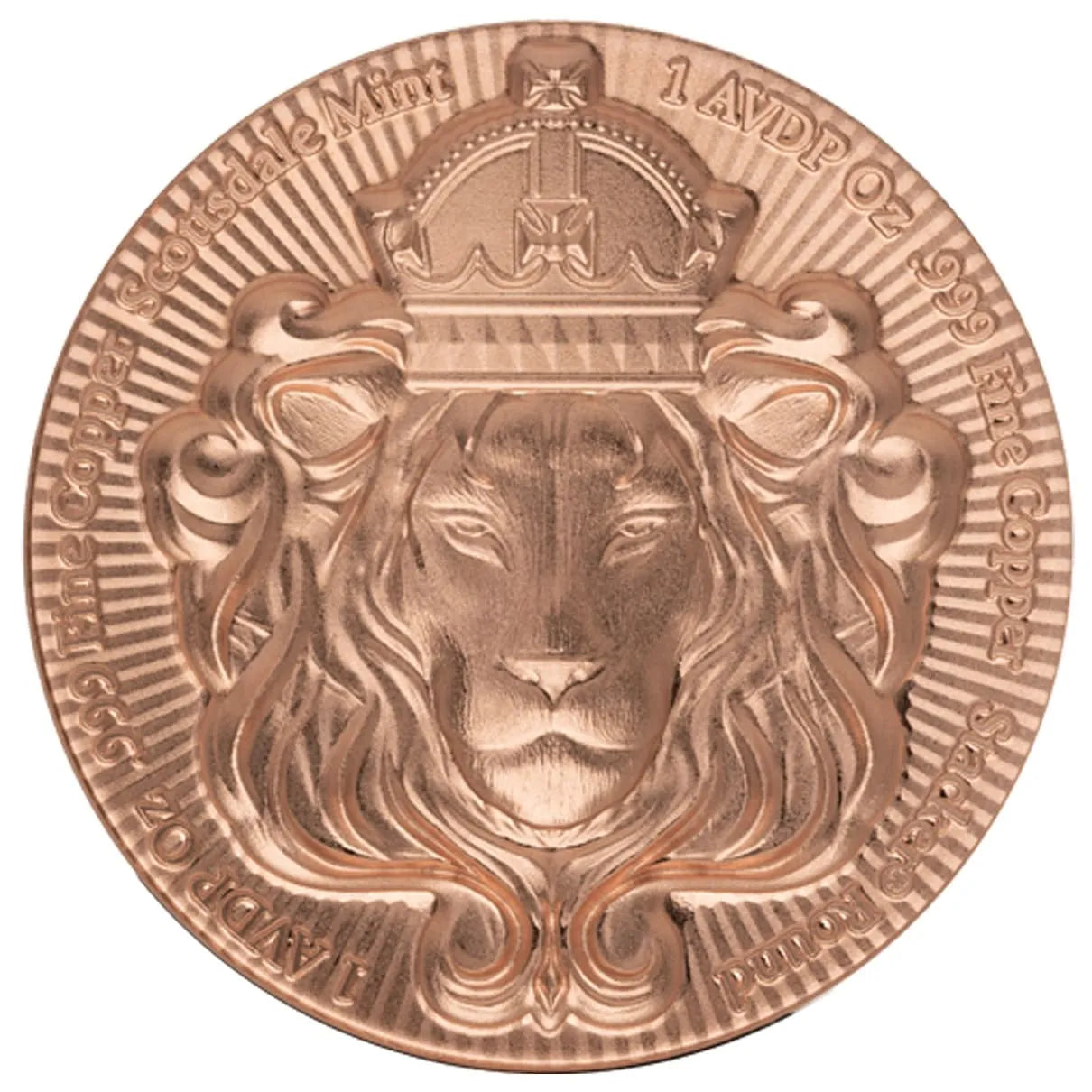 Scottsdale Lion Stacker 1oz Copper