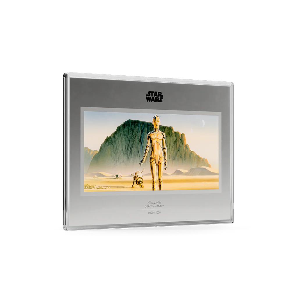 Star Wars™ Concept Art - C-3PO™ and R2-D2™ 1oz .999 Silver