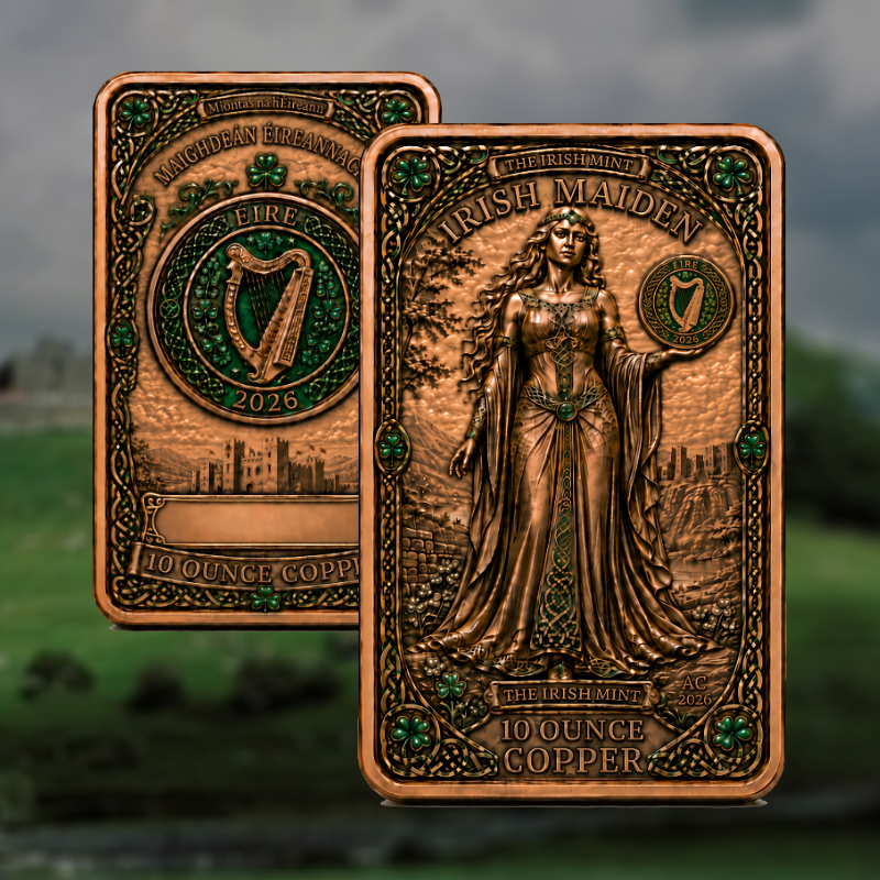The Irish Maiden - Our 1st Ever Minted Copper Bar