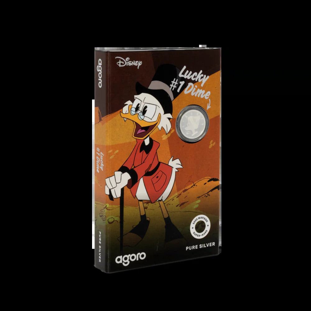 Agoro -Scrooge McDuck - Lucky #1 Dime 3g .999 Silver