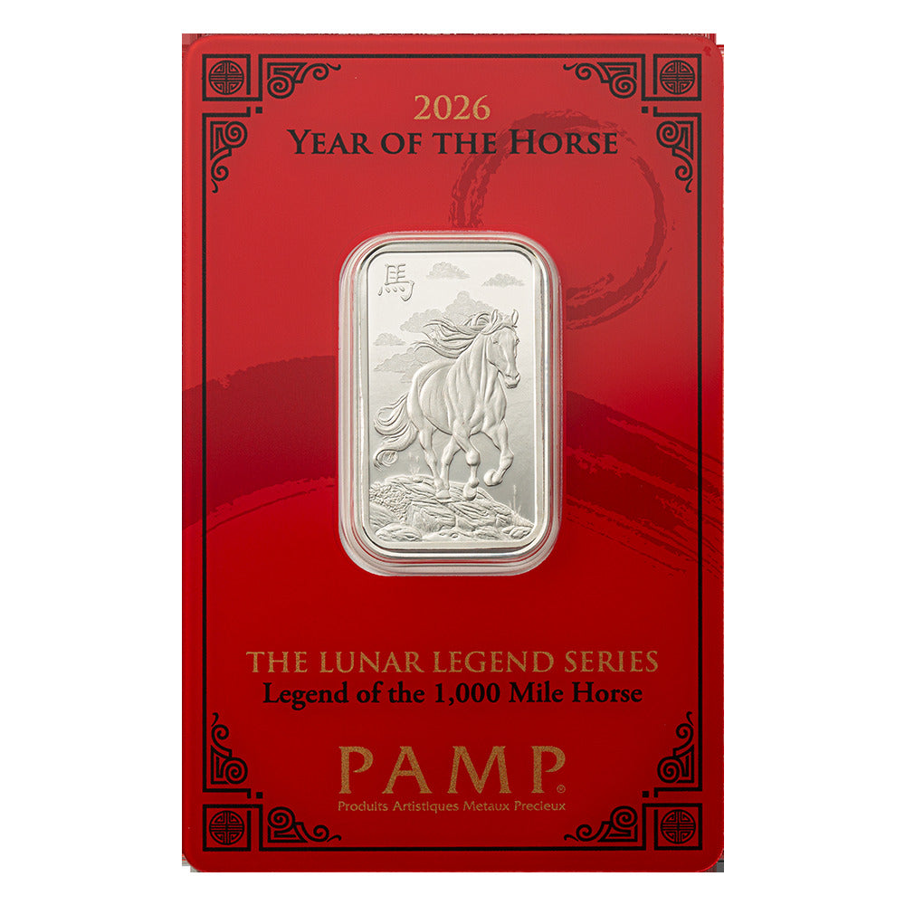 PAMP - Lunar Legends 2026 Year of the Horse 10g .999 Silver Bar