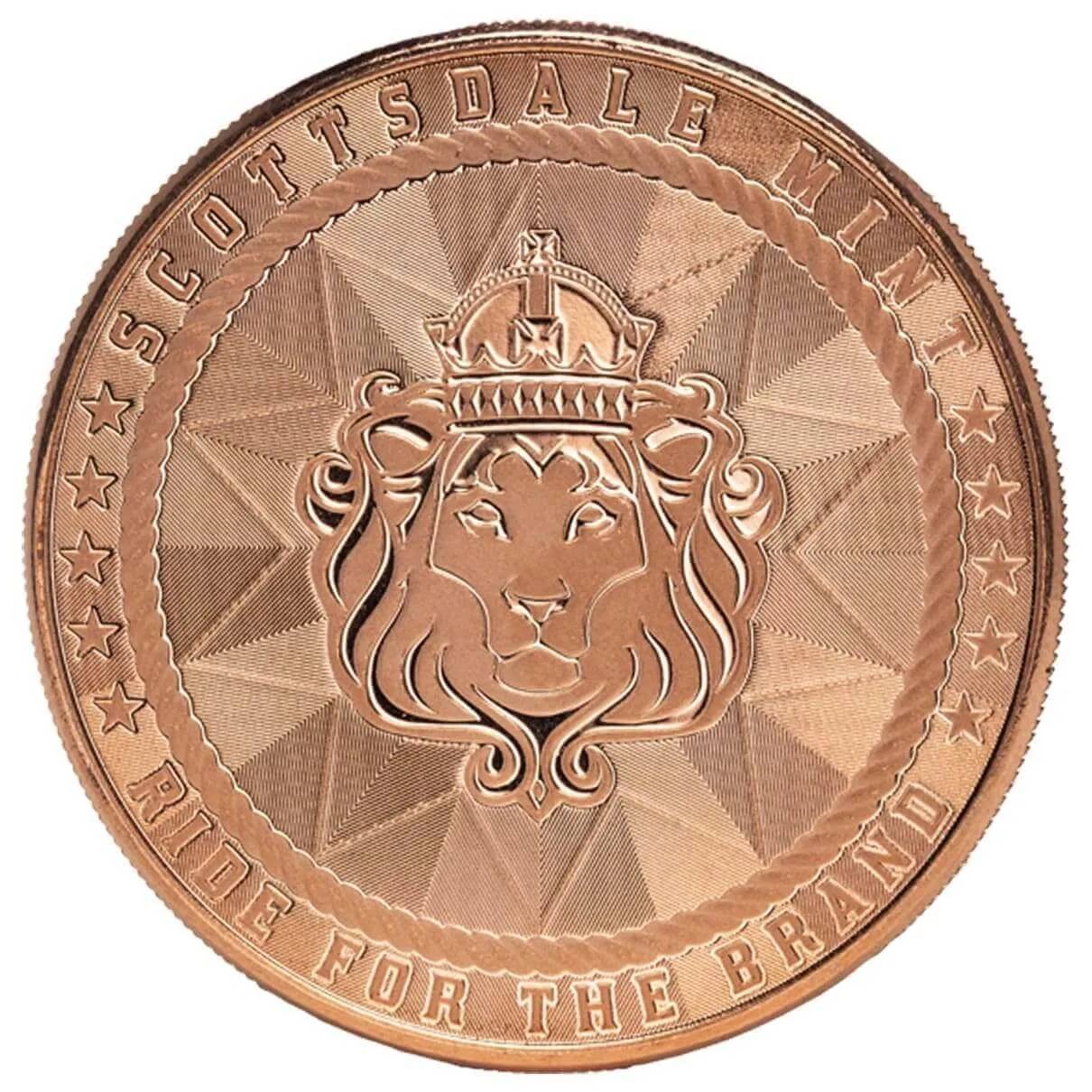 Scottsdale 1oz Copper Cowboy with Buffalo Privy .999 Copper