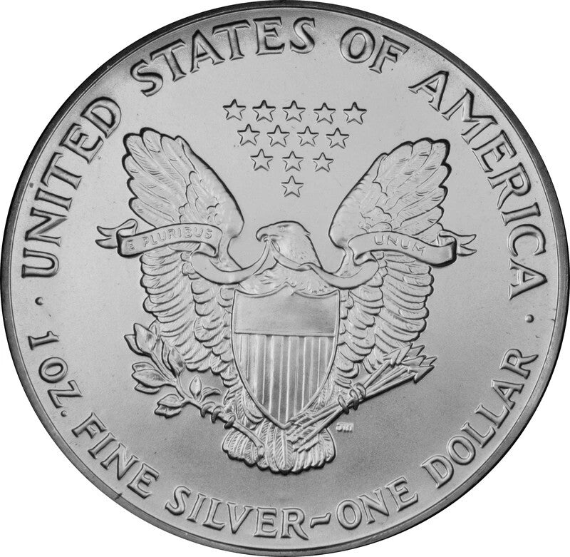 1992 American "Walking Liberty" Silver Eagle Coin 1oz - Slight Toning