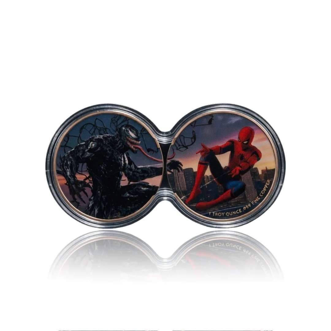 DuoStack Spiderman Vs Venom Colorized 2 x 1oz Copper Coin Set
