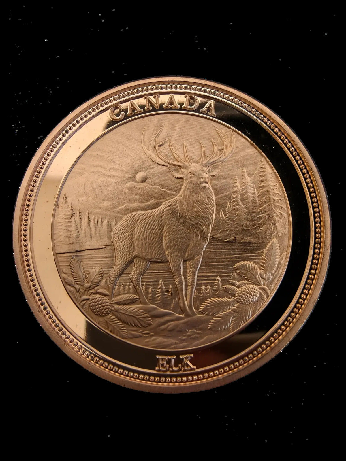 Canada Elk 1oz .999 Fine Copper Round – Canadian Heritage Series