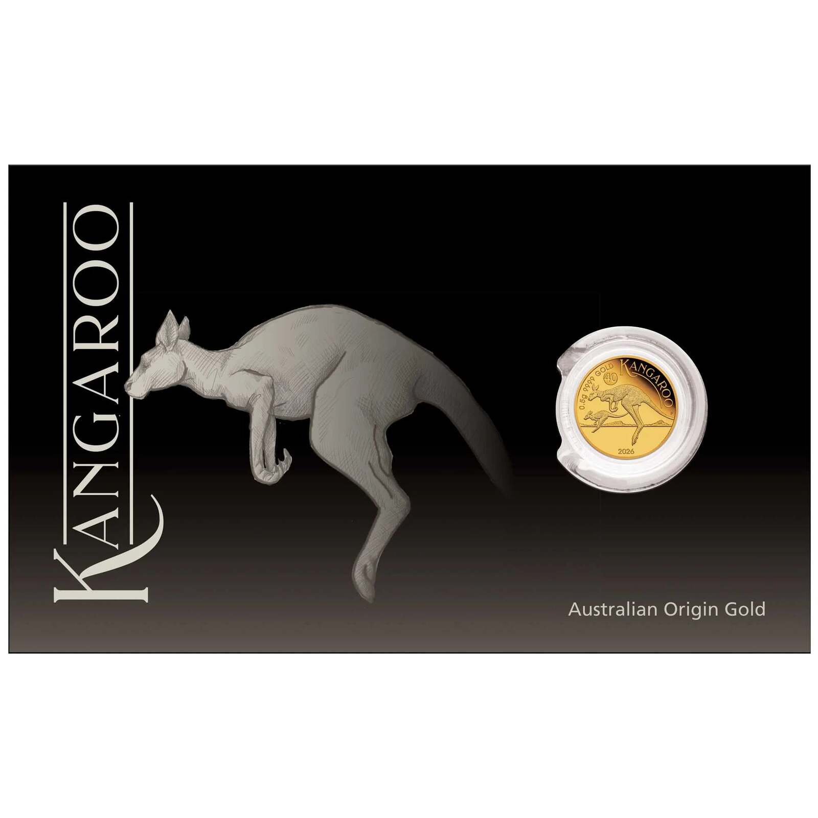 The Perth Mint - Mini Roo 2026 0.5g Gold Proof Coin in Card