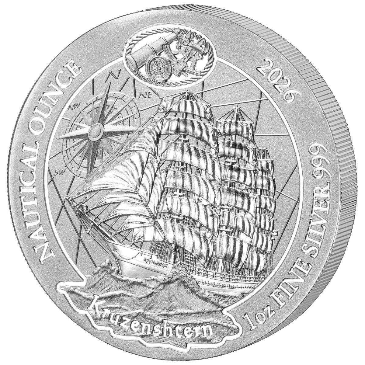 Rwanda - 1oz Nautical Kruzenshtern Coin