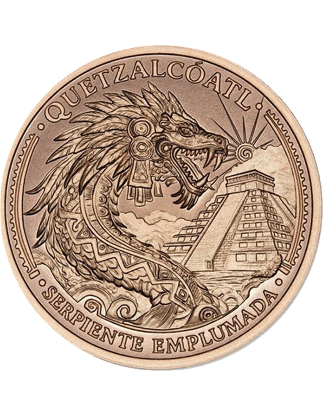 QUETZALCOATL Legado Mexicano 1 Oz Copper Round