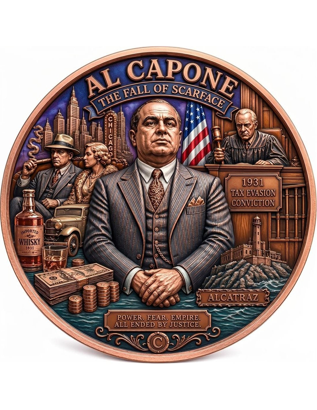 AL CAPONE Stars of Crime 1 Kg Kilo Copper Round 2026