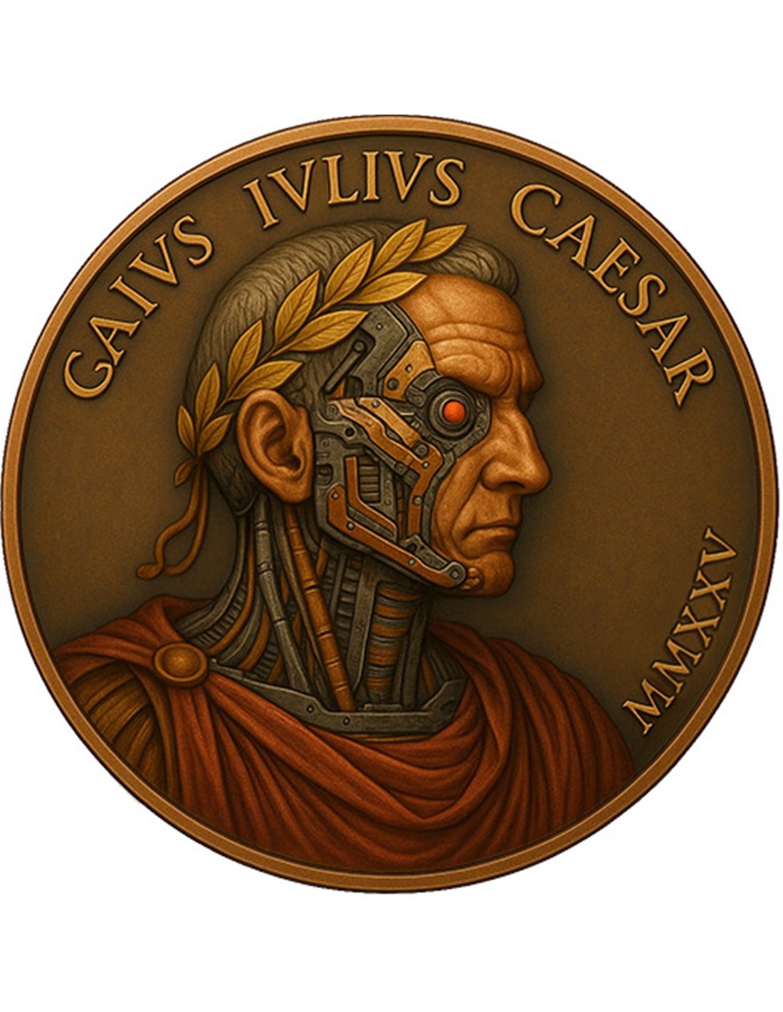 GAIVS IVLIVS CAESAR Roma Aeterna Future In The past 1 Oz Copper Round Italy 2025