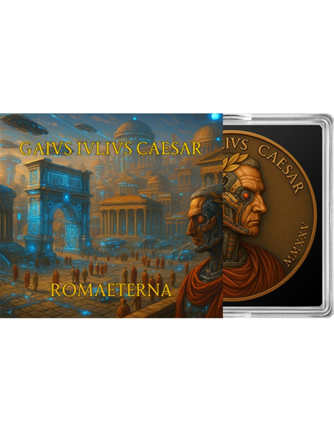 GAIVS IVLIVS CAESAR Roma Aeterna Future In The past 1 Oz Copper Round Italy 2025