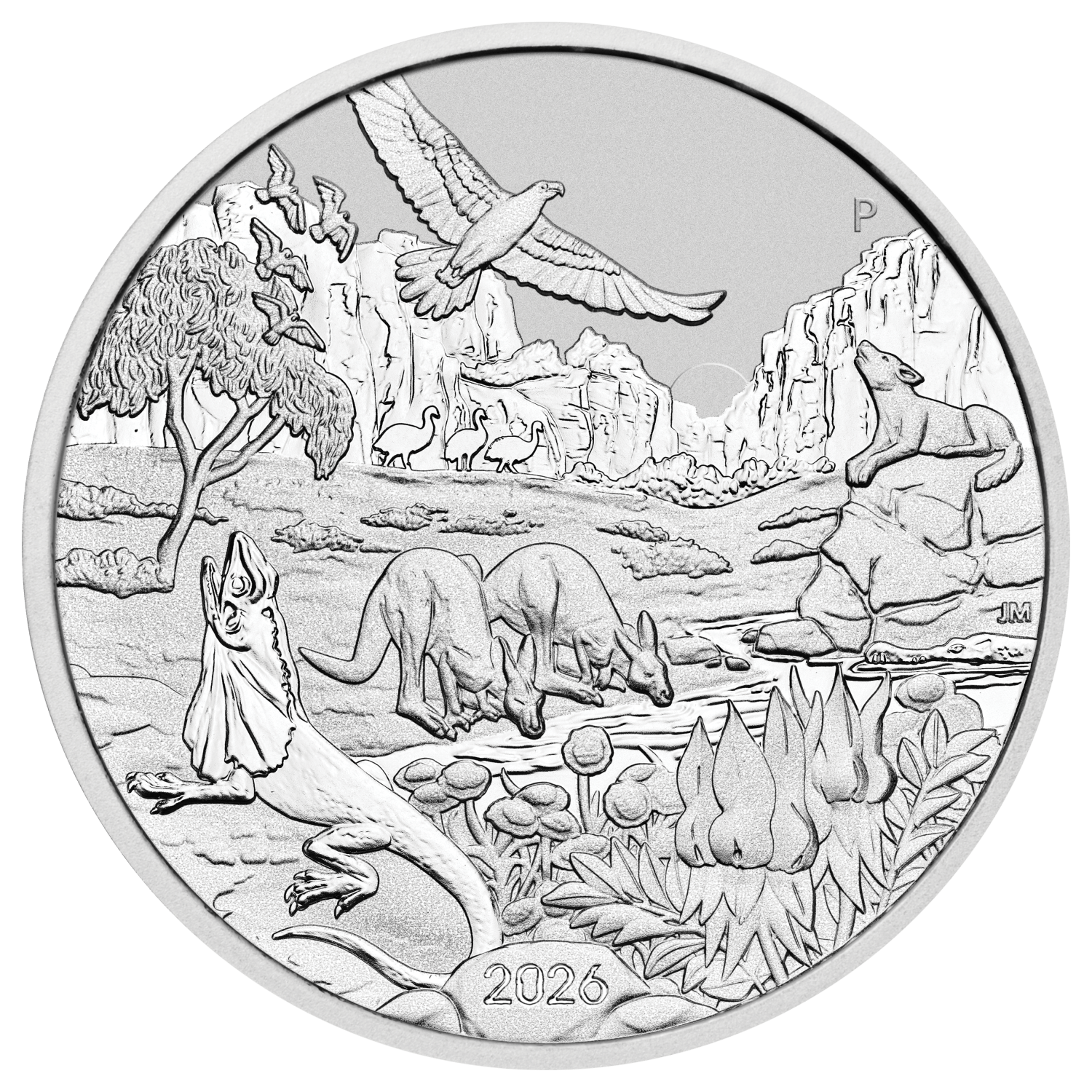 2026 Wonders of Australia – The Outback 1 Oz Silver BU Bullion Coin in Capsule